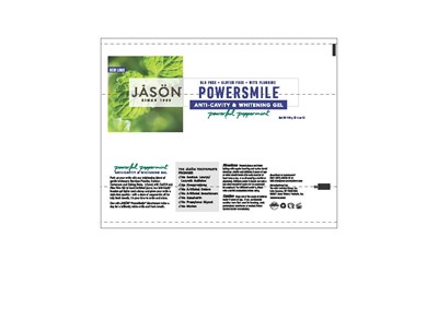 Tube Label (Jason Powersmile Anticavity Whitening Gel Peppermint Tube Label (1))